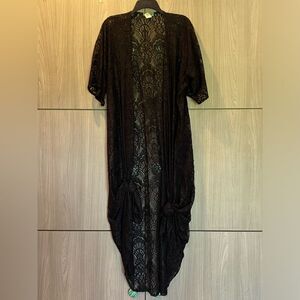 Turquoise Haven Lace Duster Kimono S/M